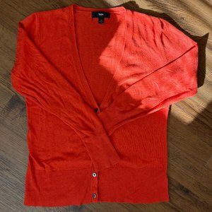 Rust Orange Knitted Cardigan